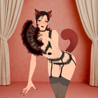 Remote-control Swinging&Vibrating Anal Plug With Fox Fur Tail